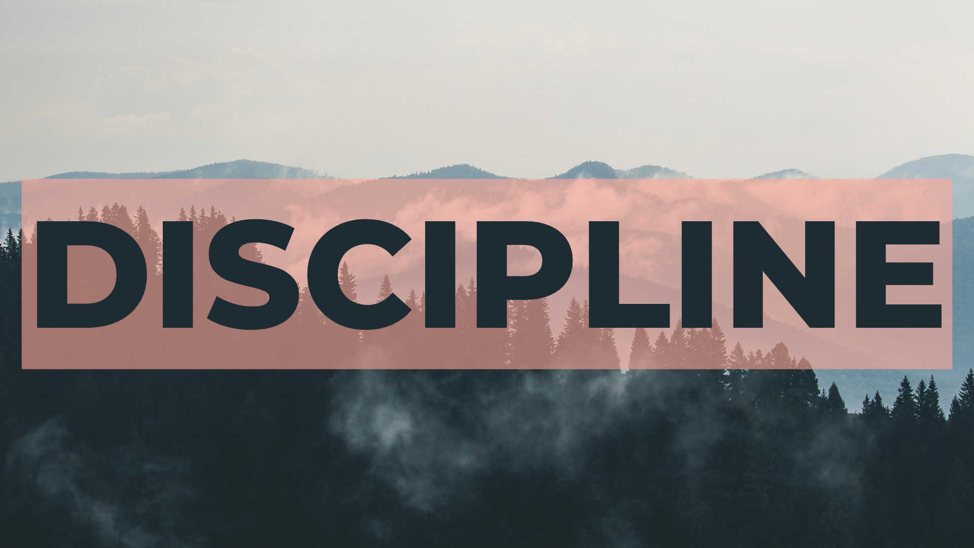 Mountainscape with the word Discipline over it